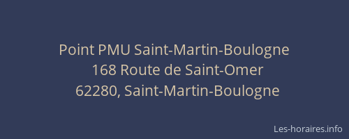 Point PMU Saint-Martin-Boulogne