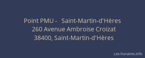 Point PMU -   Saint-Martin-d'H&egrave;res