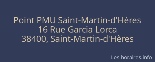 Point PMU Saint-Martin-d'H&egrave;res