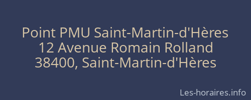 Point PMU Saint-Martin-d'H&egrave;res