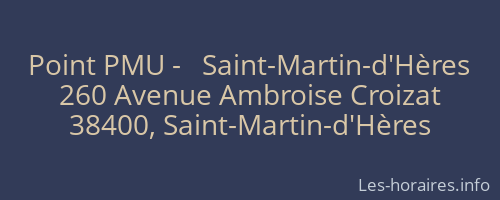 Point PMU -   Saint-Martin-d'Hères