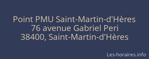 Point PMU Saint-Martin-d'Hères