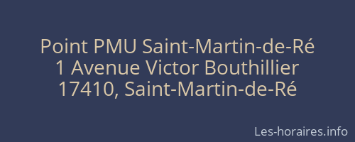 Point PMU Saint-Martin-de-Ré