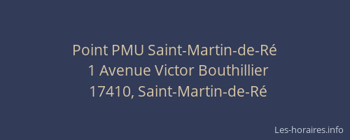 Point PMU Saint-Martin-de-R&eacute;