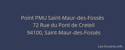 Point PMU Saint-Maur-des-Fossés