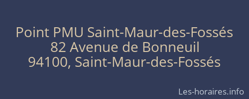 Point PMU Saint-Maur-des-Fossés