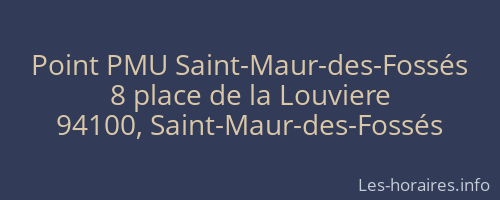 Point PMU Saint-Maur-des-Fossés
