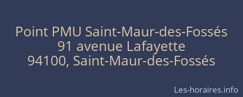 Point PMU Saint-Maur-des-Fossés