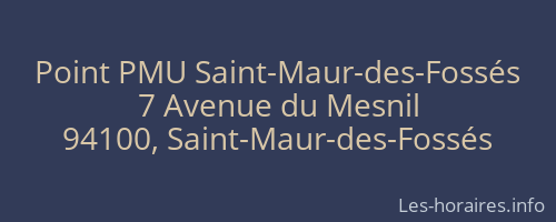Point PMU Saint-Maur-des-Fossés