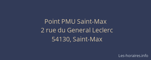 Point PMU Saint-Max