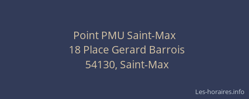 Point PMU Saint-Max