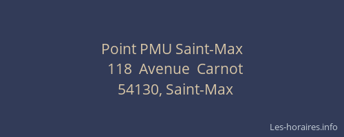 Point PMU Saint-Max