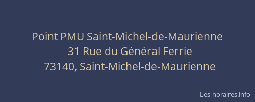Point PMU Saint-Michel-de-Maurienne