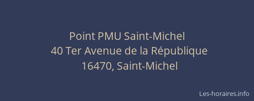 Point PMU Saint-Michel