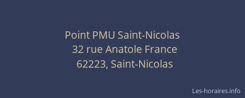 Point PMU Saint-Nicolas