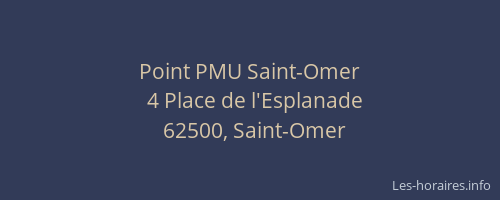Point PMU Saint-Omer