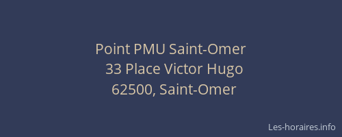 Point PMU Saint-Omer