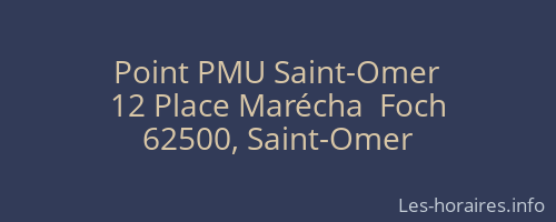Point PMU Saint-Omer