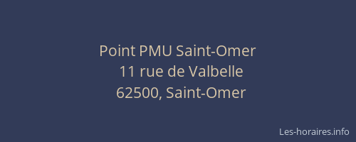 Point PMU Saint-Omer