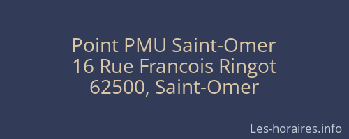 Point PMU Saint-Omer