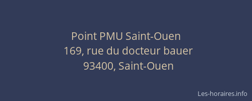 Point PMU Saint-Ouen