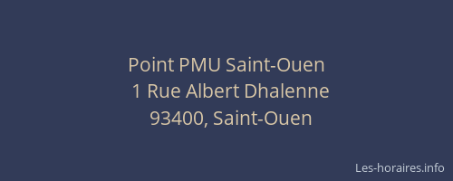 Point PMU Saint-Ouen