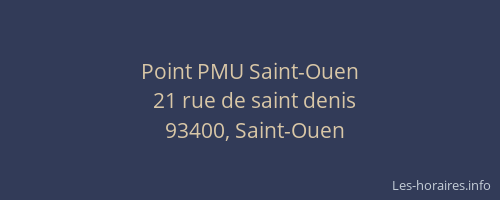 Point PMU Saint-Ouen