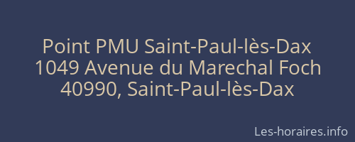 Point PMU Saint-Paul-lès-Dax