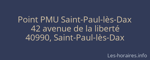 Point PMU Saint-Paul-lès-Dax