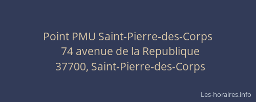 Point PMU Saint-Pierre-des-Corps