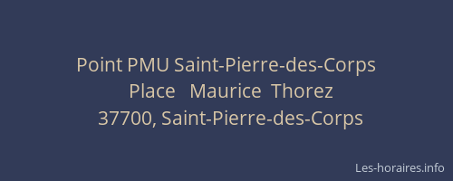 Point PMU Saint-Pierre-des-Corps