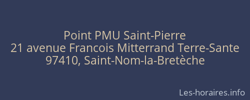 Point PMU Saint-Pierre