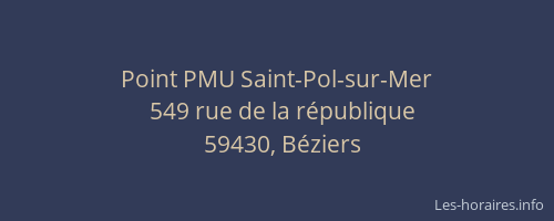 Point PMU Saint-Pol-sur-Mer