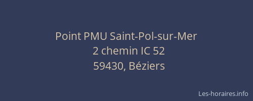 Point PMU Saint-Pol-sur-Mer
