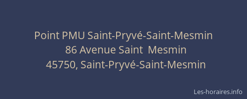 Point PMU Saint-Pryvé-Saint-Mesmin