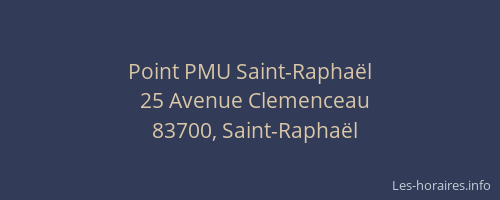 Point PMU Saint-Raphaël