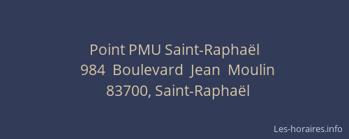Point PMU Saint-Raphaël