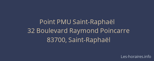 Point PMU Saint-Raphaël