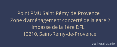 Point PMU Saint-Rémy-de-Provence