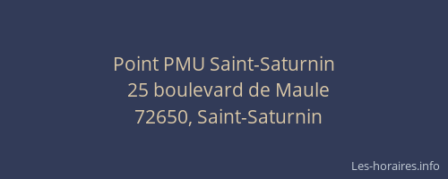 Point PMU Saint-Saturnin
