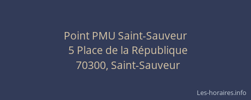 Point PMU Saint-Sauveur