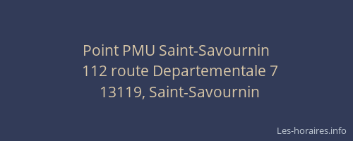 Point PMU Saint-Savournin