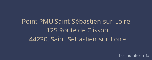 Point PMU Saint-Sébastien-sur-Loire