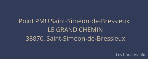Point PMU Saint-Sim&eacute;on-de-Bressieux