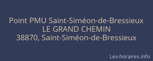 Point PMU Saint-Siméon-de-Bressieux