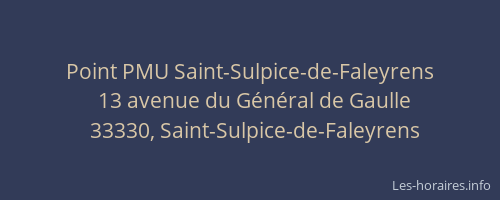 Point PMU Saint-Sulpice-de-Faleyrens