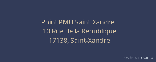 Point PMU Saint-Xandre