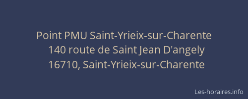 Point PMU Saint-Yrieix-sur-Charente