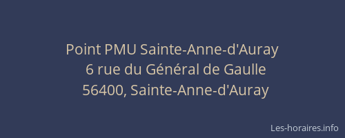 Point PMU Sainte-Anne-d'Auray