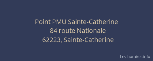 Point PMU Sainte-Catherine